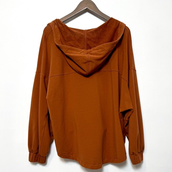 KNIX Oversized Hoodie "Good To Go" in Rust-Caramel Brown Size XL w Pocket - Picture 2 of 12